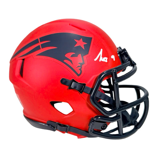Kayshon Boutte Signed New England Patriots Rave Mini Football Helmet (Beckett)