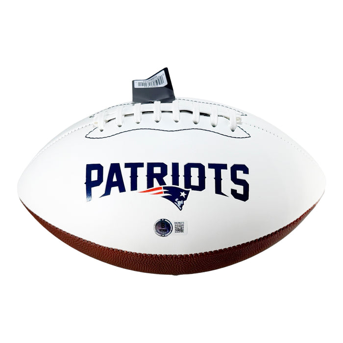 Kayshon Boutte Signed New England Patriots Official NFL Team Logo Football (Beckett)