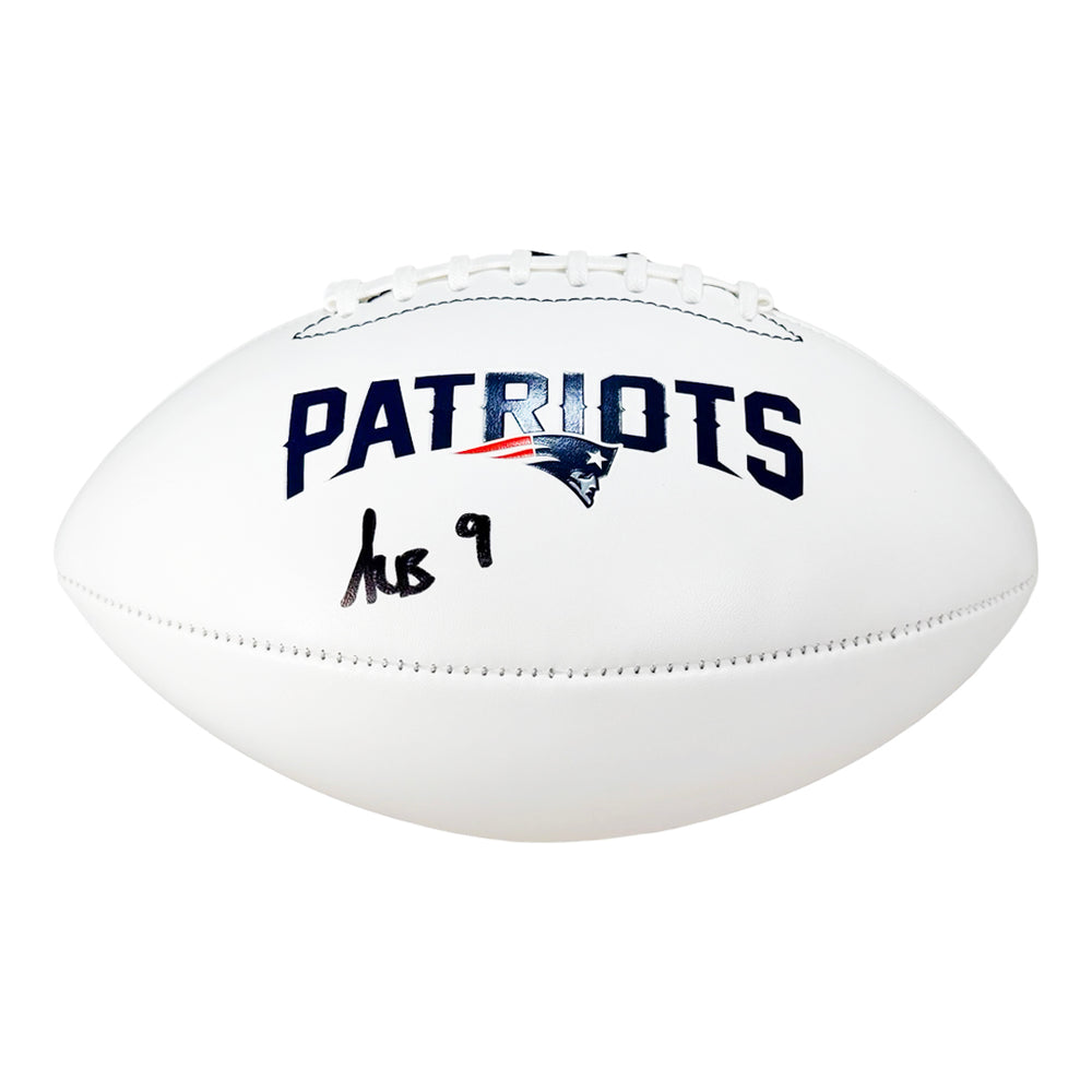 Kayshon Boutte Signed New England Patriots Official NFL Team Logo Football (Beckett)