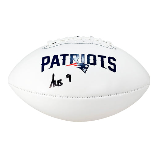 Kayshon Boutte Signed New England Patriots Official NFL Team Logo Football (Beckett)