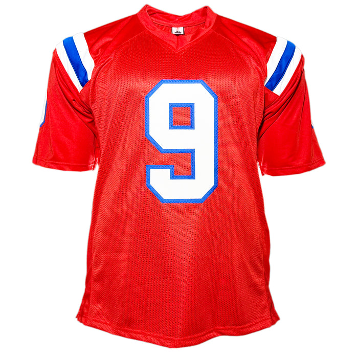 Kayshon Boutte Signed New England Red Football Jersey (Beckett)