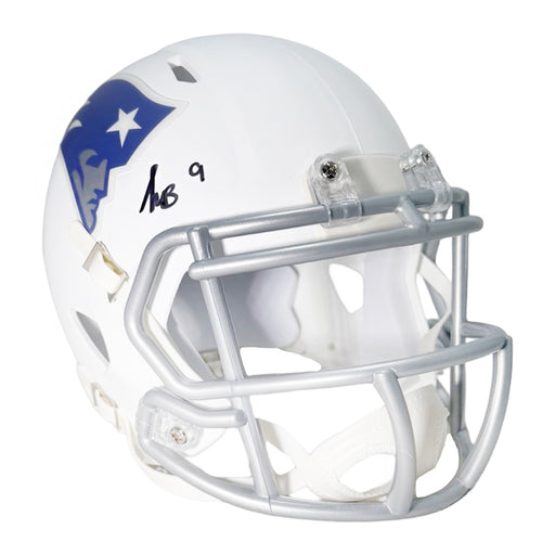 Kayshon Boutte Signed New England Patriots Rivalries Speed Mini Football Helmet (Beckett)