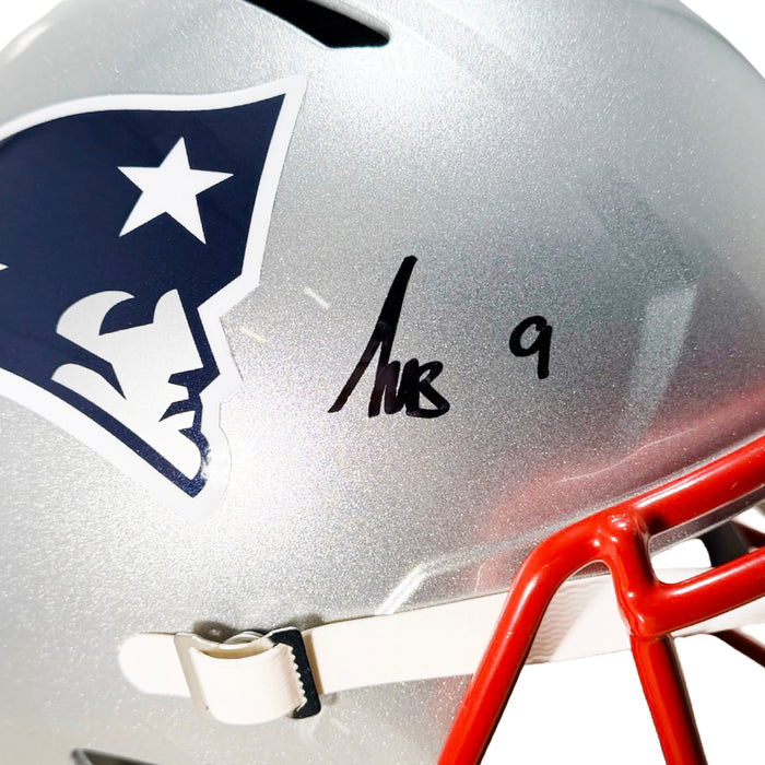 Kayshon Boutte Signed New England Patriots Speed Full-Size Replica Football Helmet (Beckett)