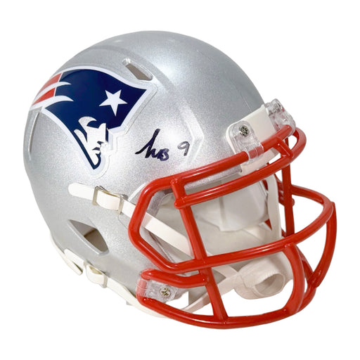 Kayshon Boutte Signed New England Patriots Speed Mini Football Helmet (Beckett)