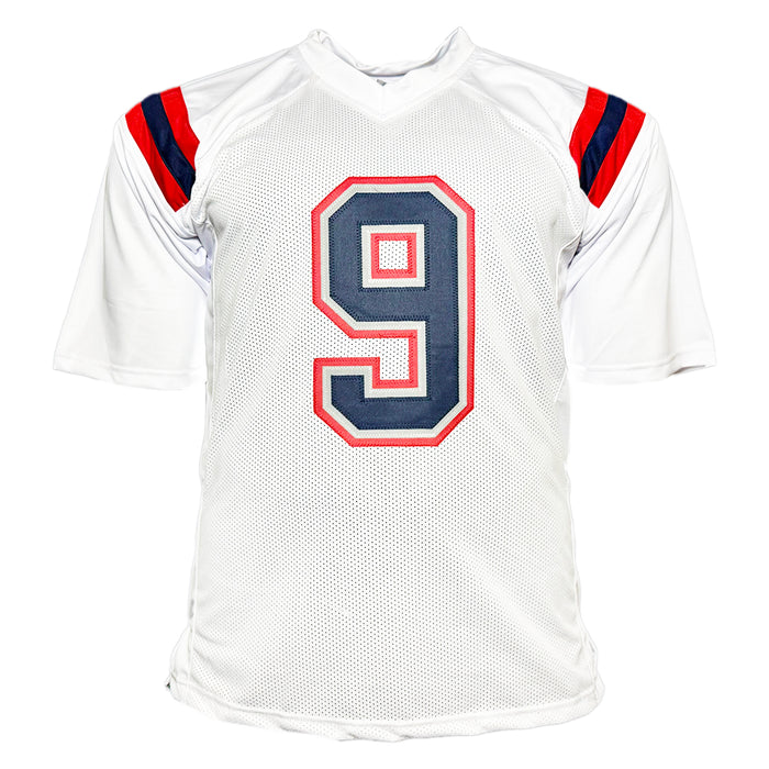 Kayshon Boutte Signed New England White Football Jersey (Beckett)