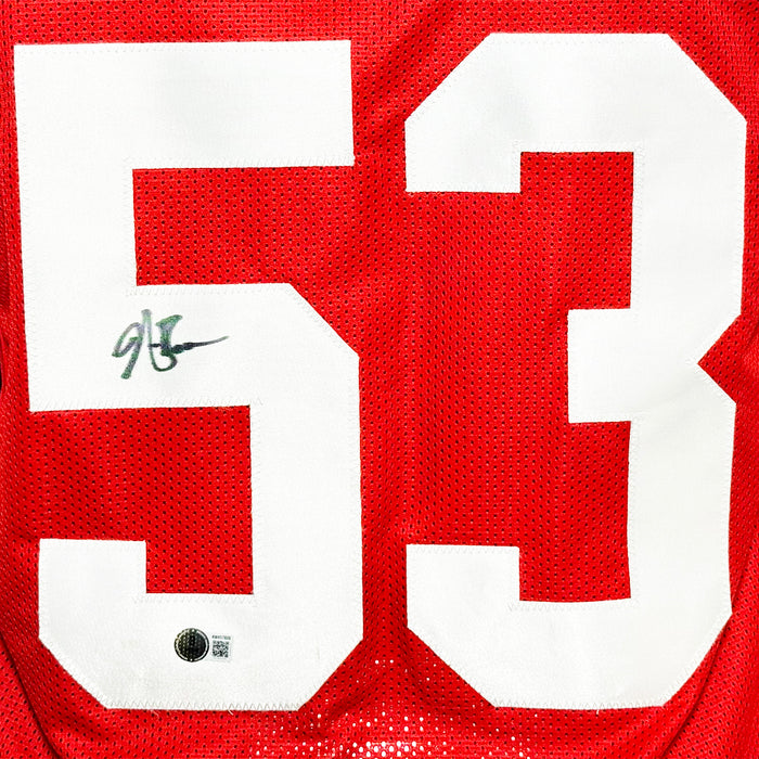 NaVorro Bowman Signed San Francisco Red Football Jersey (Beckett)