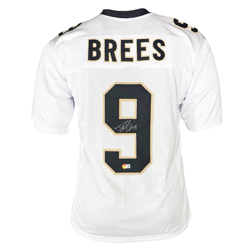 Drew Brees Signed New Orleans White Football Jersey (Beckett)