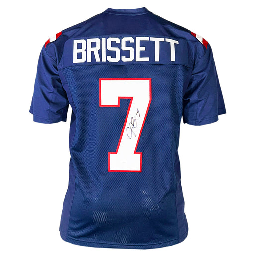 Jacoby Brissett Signed New England Navy Football Jersey (JSA)
