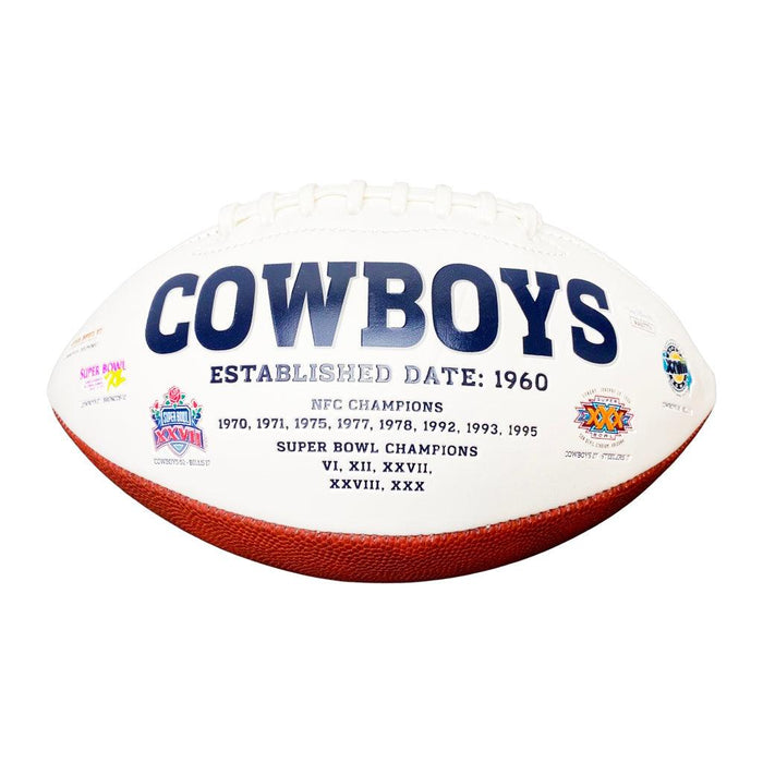 Noah Brown Signed Dallas Cowboys Official NFL Team Logo White Football (JSA) - RSA