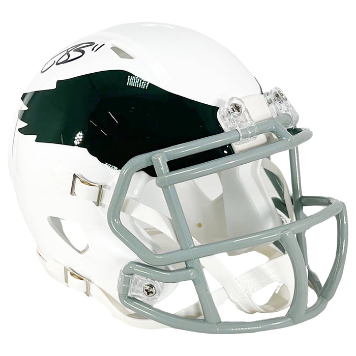 AJ Brown Signed Philadelphia Eagles Throwback 1969-73 Speed Mini Replica Football Helmet (Beckett)