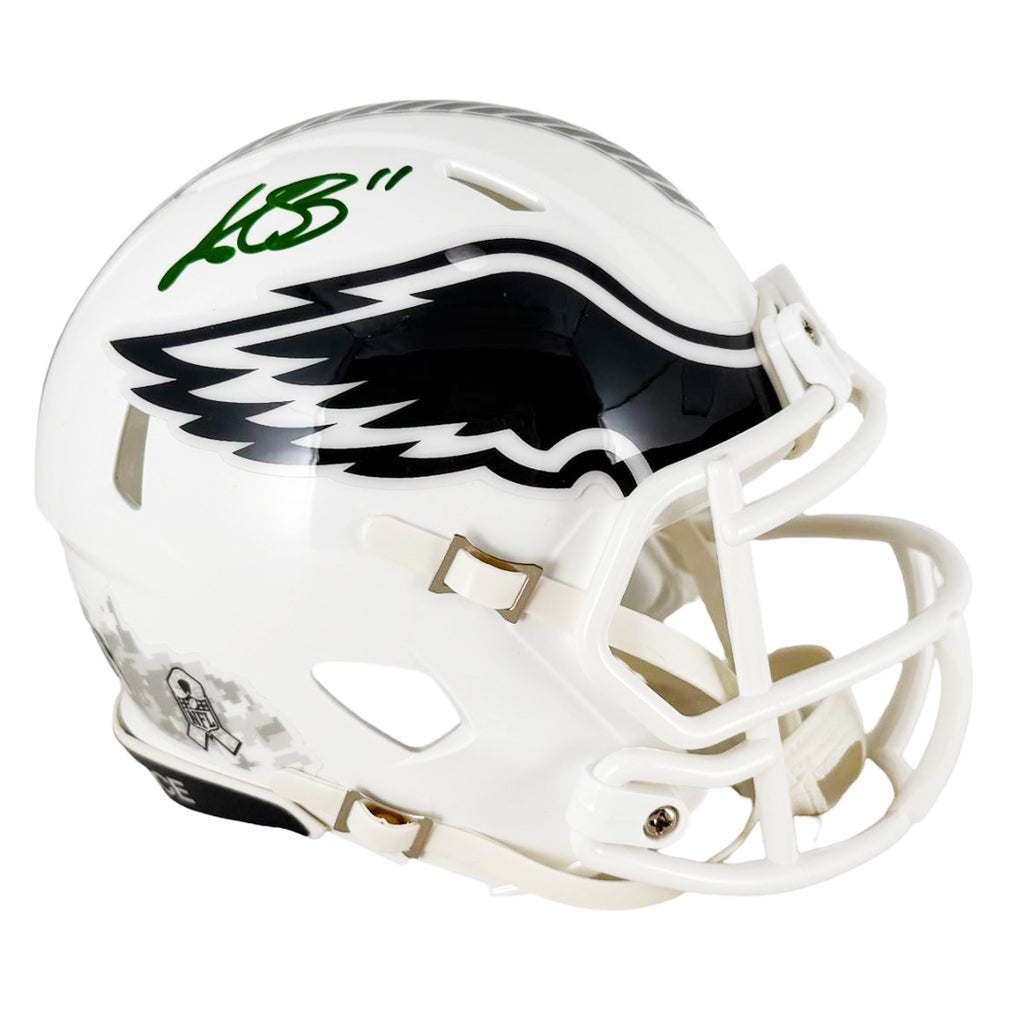 AJ Brown Signed Philadelphia Eagles Salute 2024 Mini Football Helmet (Beckett)