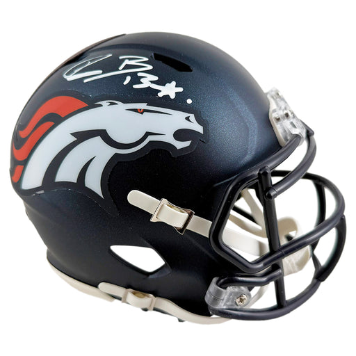 Pat Bryant Signed Denver Broncos Speed Mini Football Helmet (JSA)