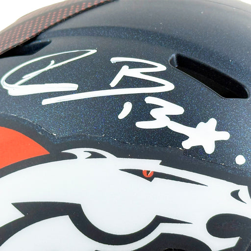 Pat Bryant Signed Denver Broncos Speed Mini Football Helmet (JSA)
