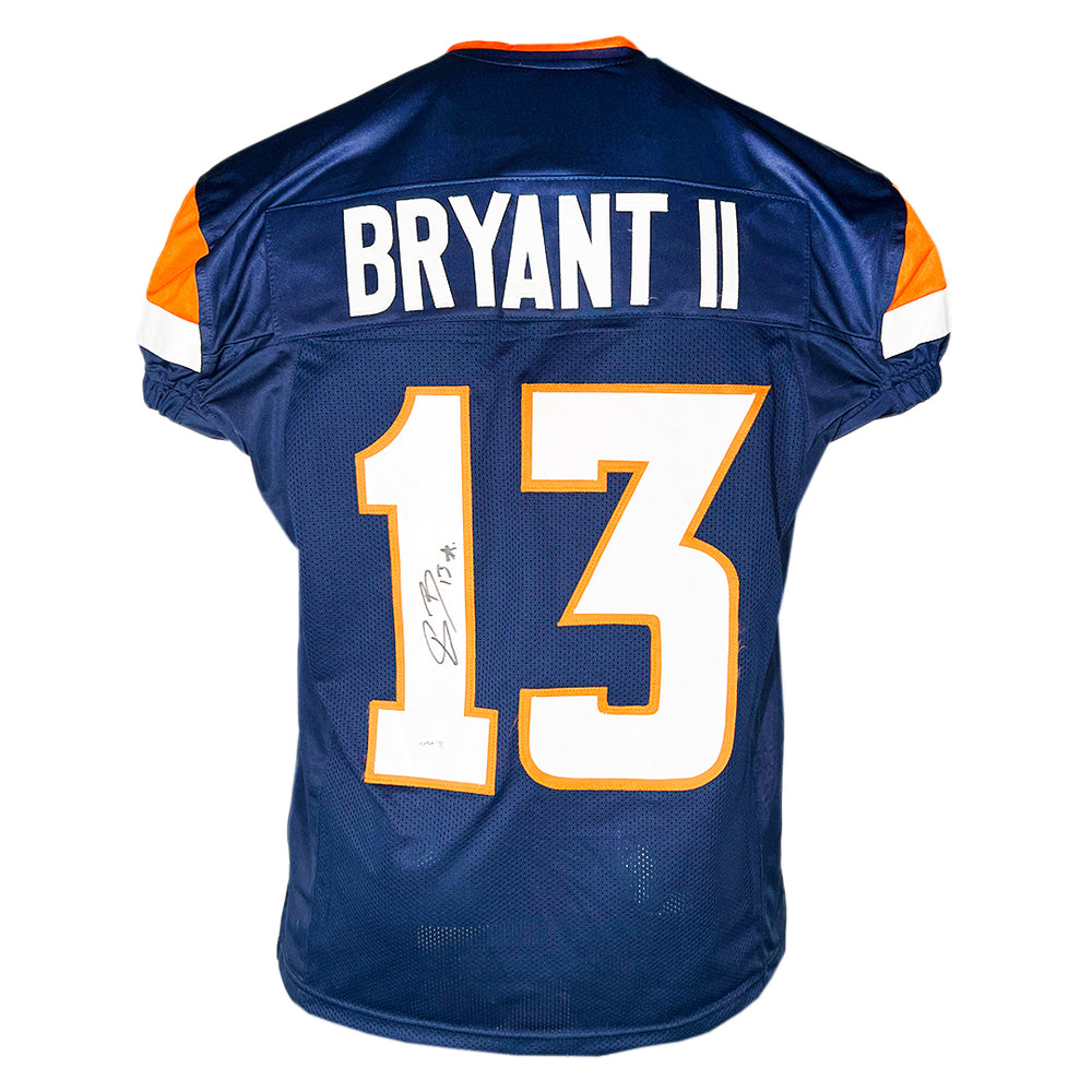 Pat Bryant Signed Denver Navy Game Style Football Jersey (JSA)