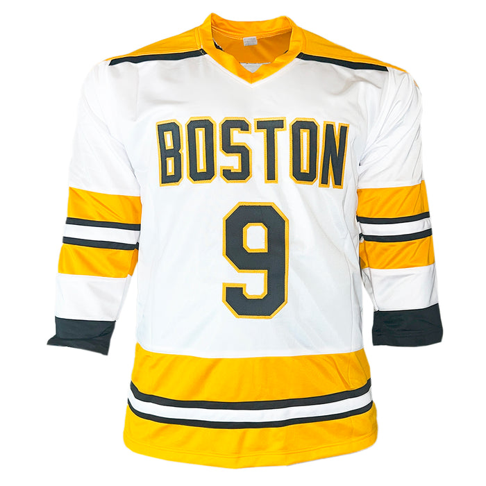 John Bucyk Signed HOF 1981 Inscription Boston White Hockey Jersey (Beckett)