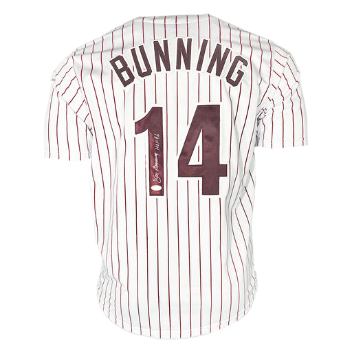 Jim Bunning Signed Detroit Grey Button Up Baseball Jersey (JSA)