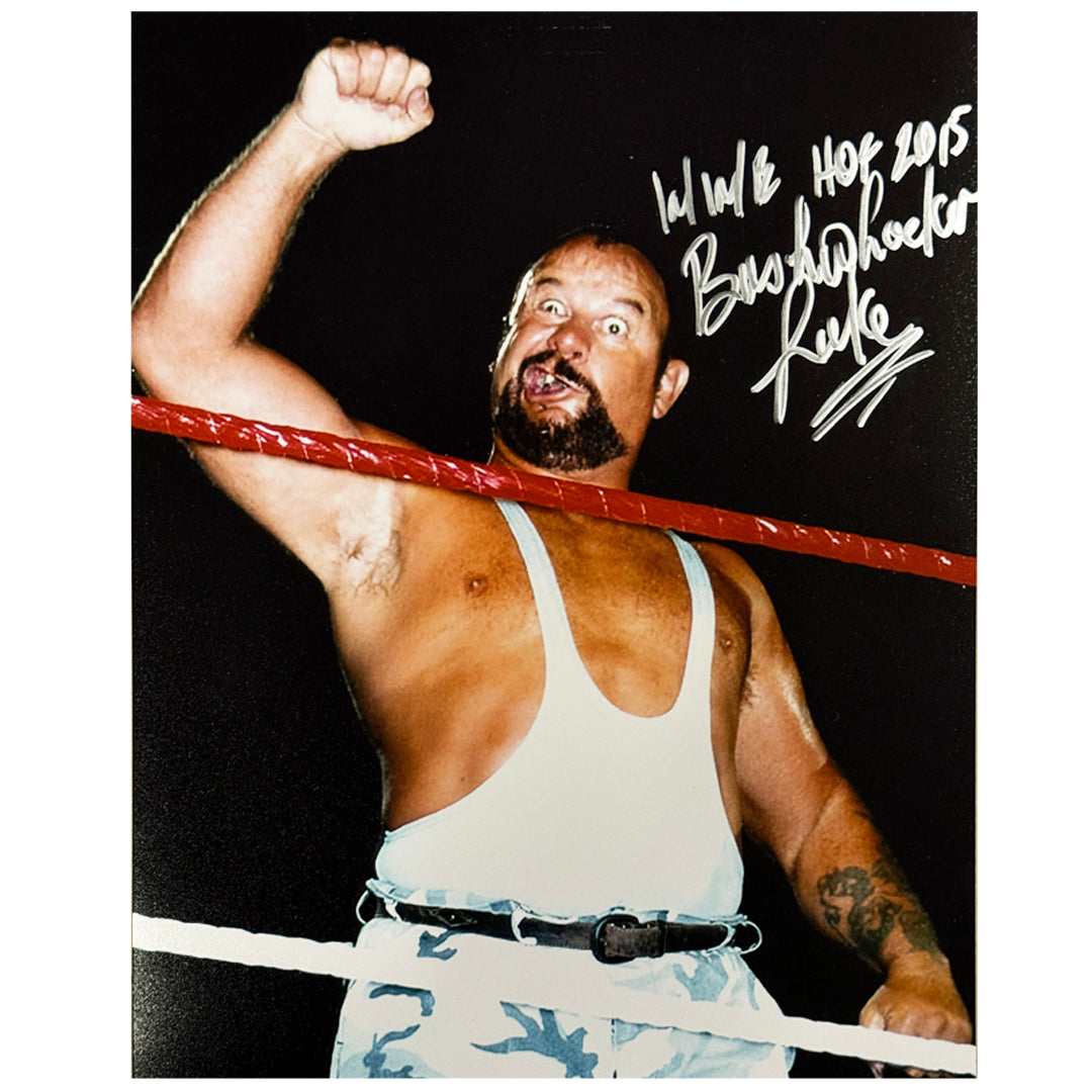 Bushwacker Luke Signed WWE HOF 2015 Inscription Pose 2 Wrestling 8x10 — RSA