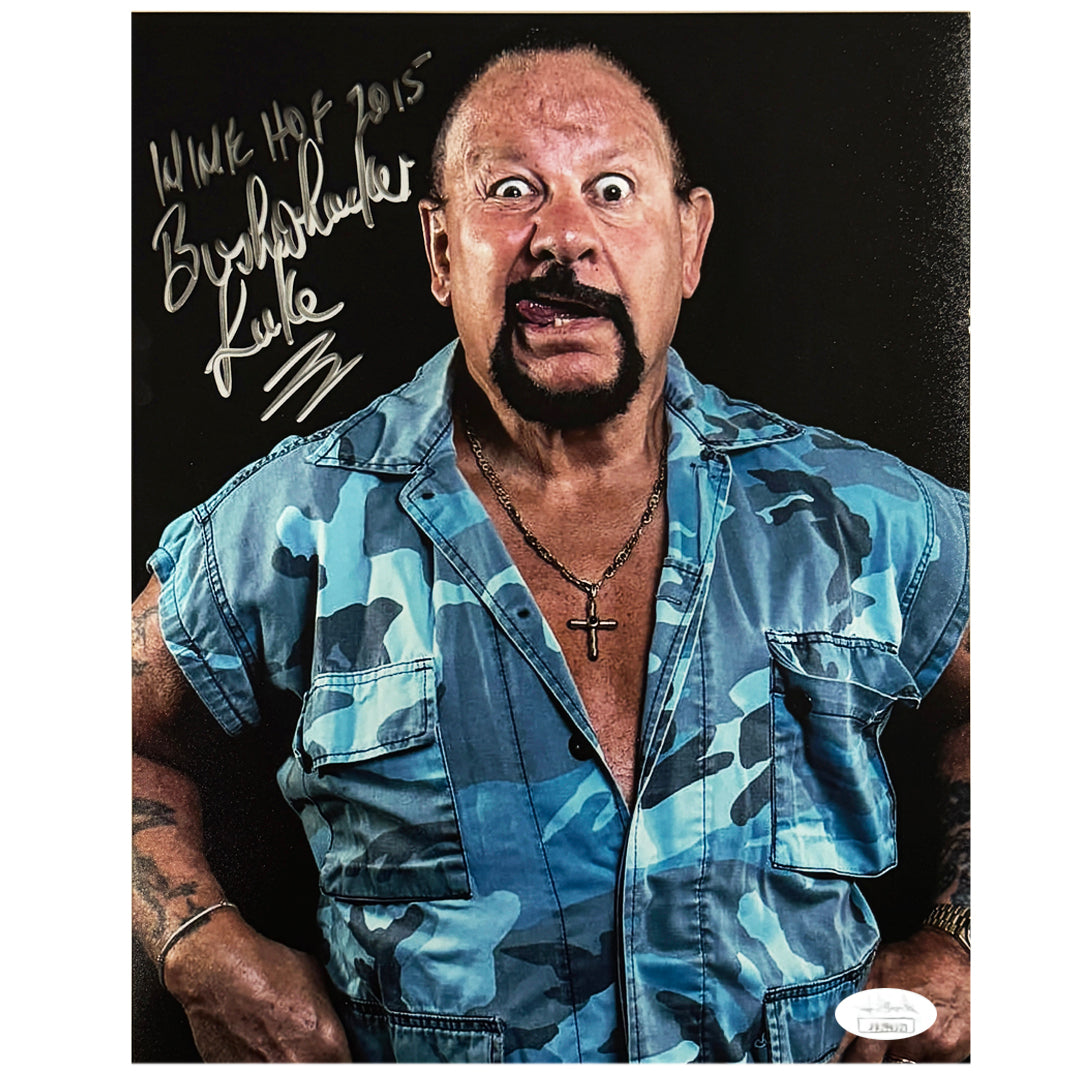 Bushwacker Luke Signed WWE HOF 2015 Inscription Pose 6 Wrestling 8x10 — RSA