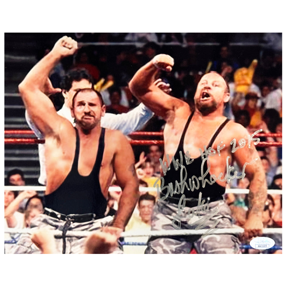 Bushwacker Luke Signed WWE HOF 2015 Inscription Pose 7 Wrestling 8x10 Photo (JSA)