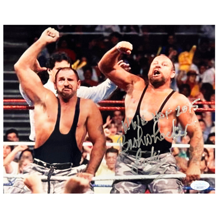 Bushwacker Luke Signed WWE HOF 2015 Inscription Pose 7 Wrestling 8x10 Photo (JSA)