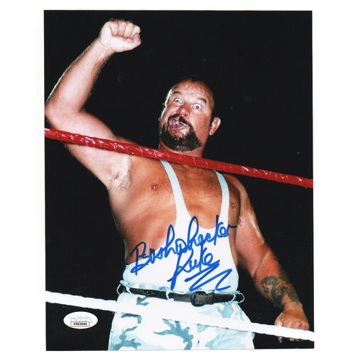 Bushwacker Luke Signed Pose 14 Wrestling 8x10 Photo (JSA)