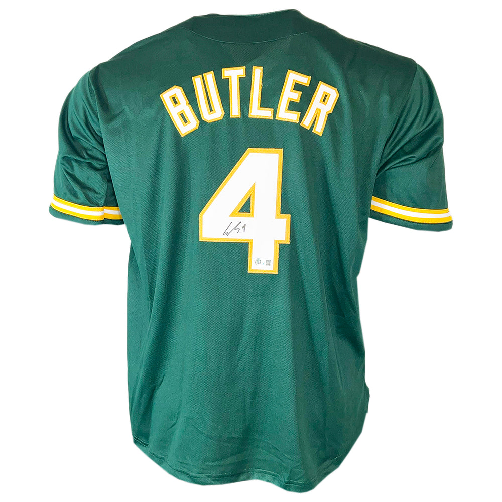 Lawrence Butler Signed Oakland Green Baseball Jersey (Beckett)