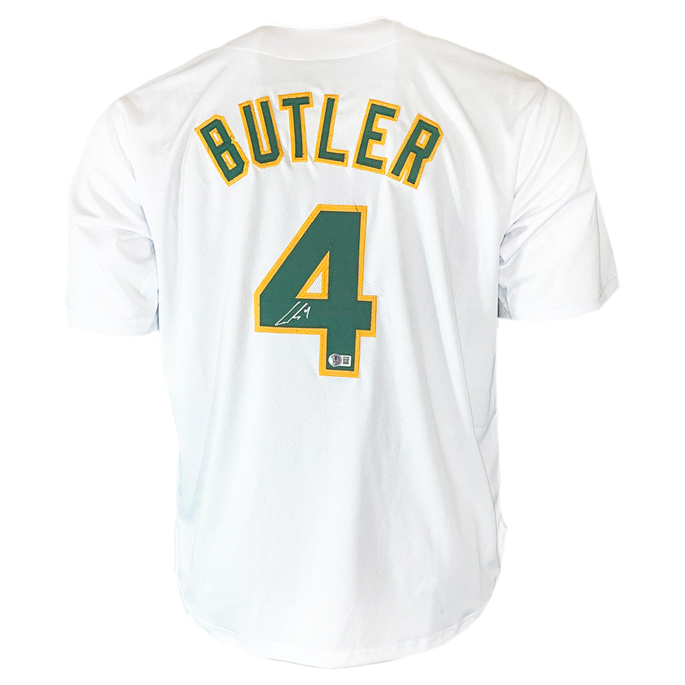 Lawrence Butler Signed Oakland White Baseball Jersey (Beckett)