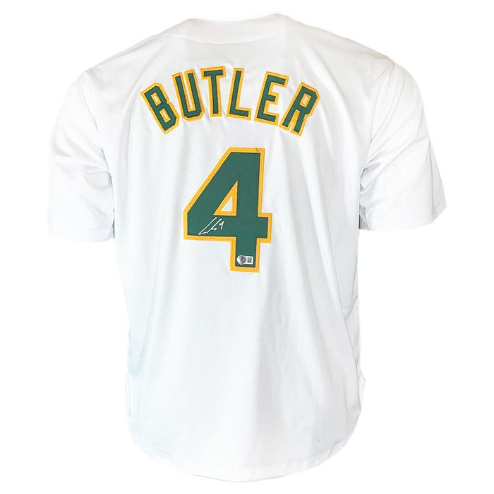 Lawrence Butler Signed Oakland White Baseball Jersey (Beckett)