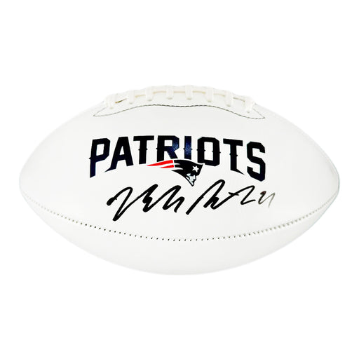 Malcom Butler Signed New England Patriots Official NFL Team Logo Football (JSA)