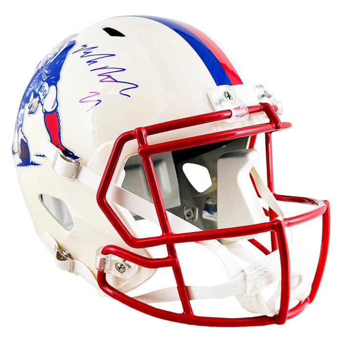 Malcolm Butler Signed New England Patriots Retro Speed Full-Size Replica Football Helmet (JSA)