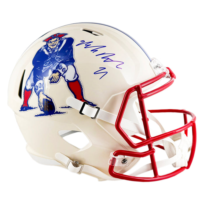 Malcolm Butler Signed New England Patriots Retro Speed Full-Size Replica Football Helmet (JSA)
