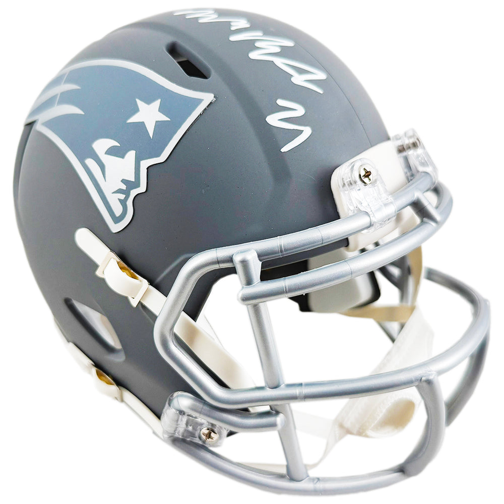 Malcolm Butler Signed New England Patriots Slate Alternate Speed Mini Football Helmet (JSA)