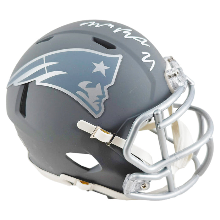 Malcolm Butler Signed New England Patriots Slate Alternate Speed Mini Football Helmet (JSA)