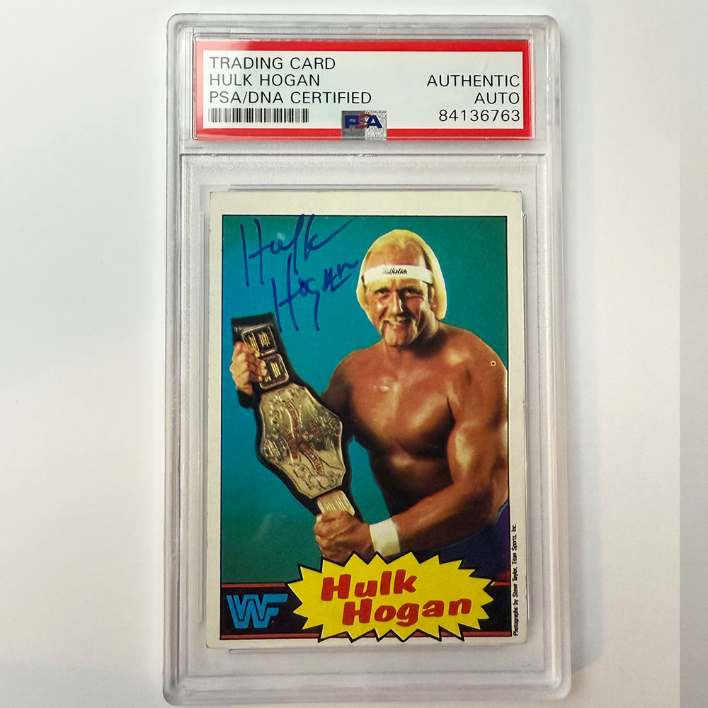 Hulk Hogan Signed 1985 Topps Rookie WWF #16 PSA Auto Authentic