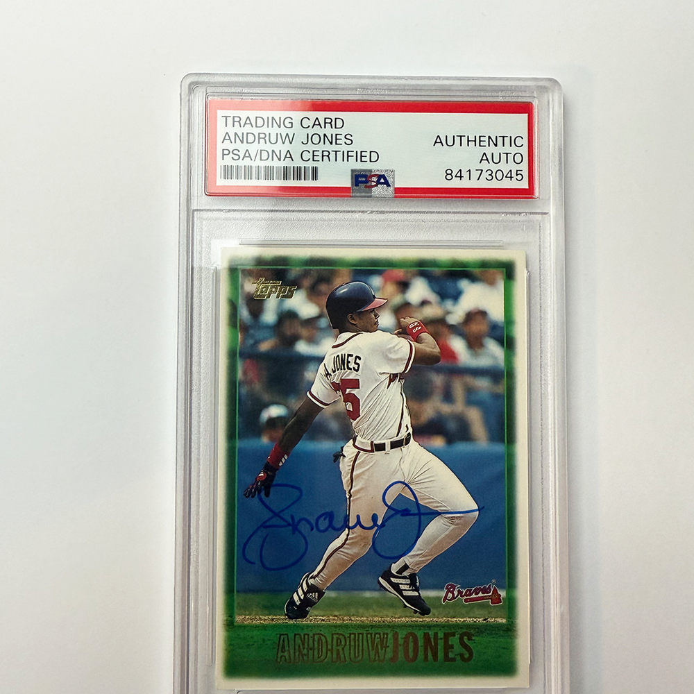 Andruw Jones Signed 1997 Topps #455 PSA Auto Authentic