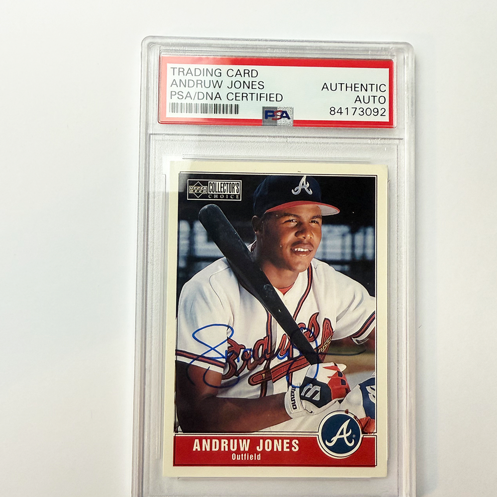 Andruw Jones Signed 1998 Collectors Choice #271 PSA Auto Authentic