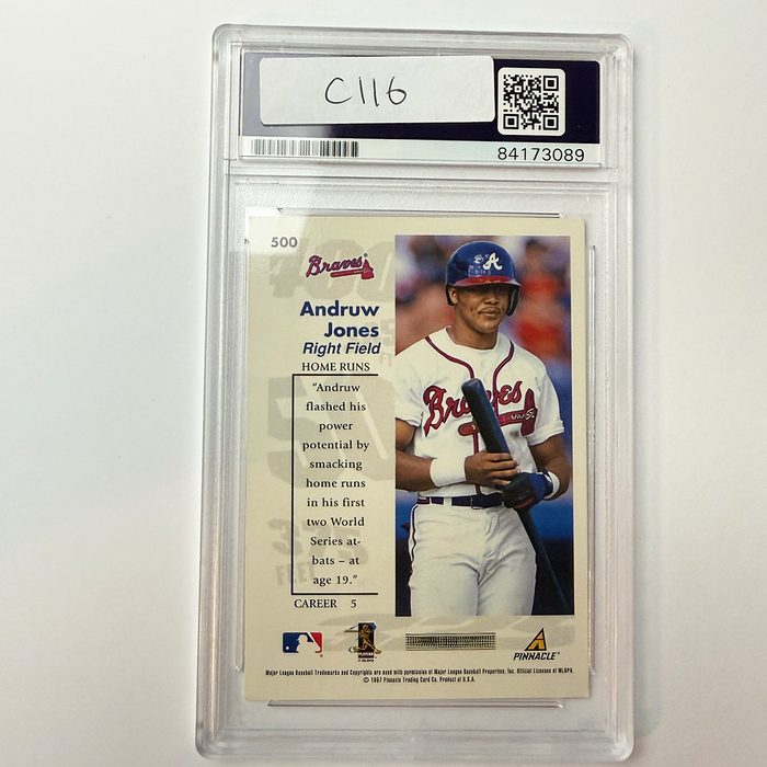 Andruw Jones Signed 1997 Score Goin Yard #500 PSA Auto Authentic