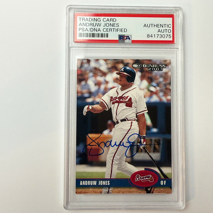 Andruw Jones Signed 2003 Donruss #242 PSA Auto Authentic