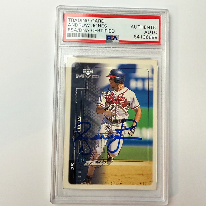 Andruw Jones Signed 1999 UpperDeck #25 PSA Auto Authentic