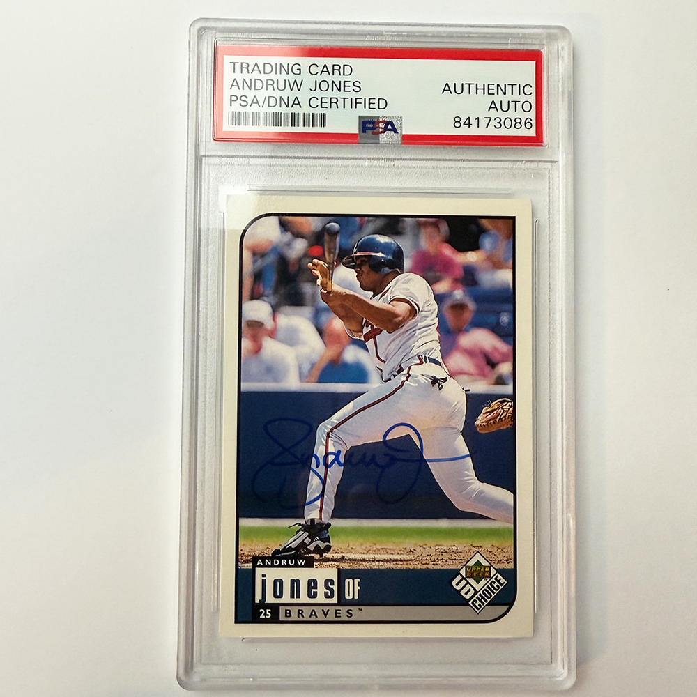 Andruw Jones Signed 1999 UD Choice #53 PSA Auto Authentic
