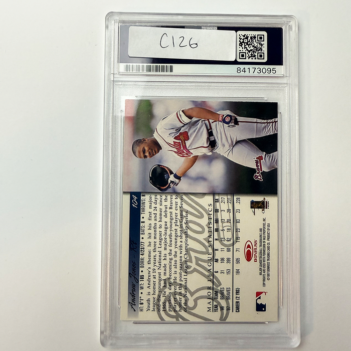 Andruw Jones Signed 1998 Donruss #104 PSA Auto Authentic