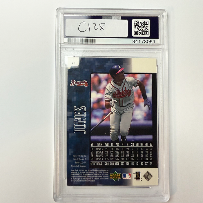 Andruw Jones Signed 2000 Ionix #11 PSA Auto Authentic