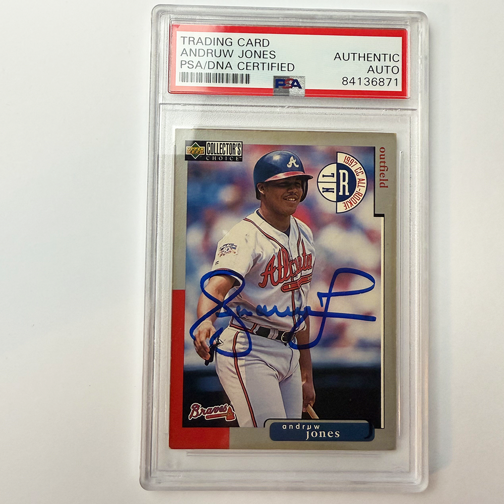 Andruw Jones Signed 1998 Collectors Choice #33 PSA Auto Authentic