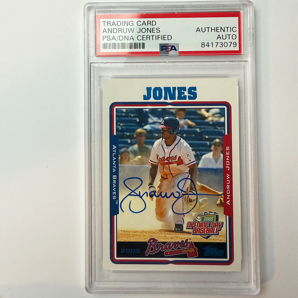 Andruw Jones Signed 2005 Topps Opening Day #50 PSA Auto Authentic