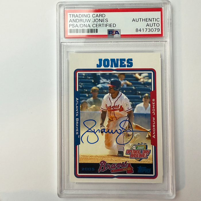 Andruw Jones Signed 2005 Topps Opening Day #50 PSA Auto Authentic