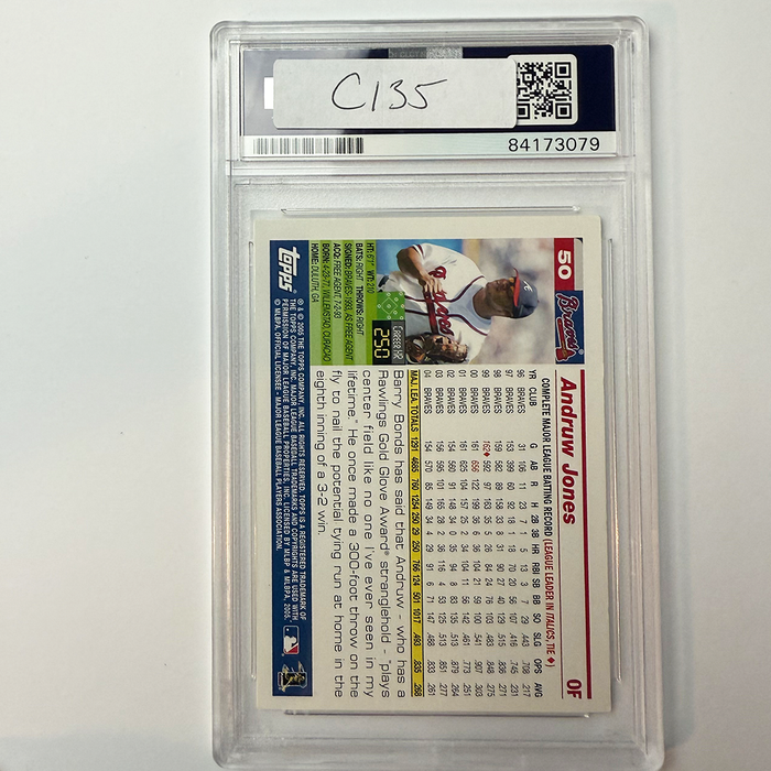 Andruw Jones Signed 2005 Topps Opening Day #50 PSA Auto Authentic