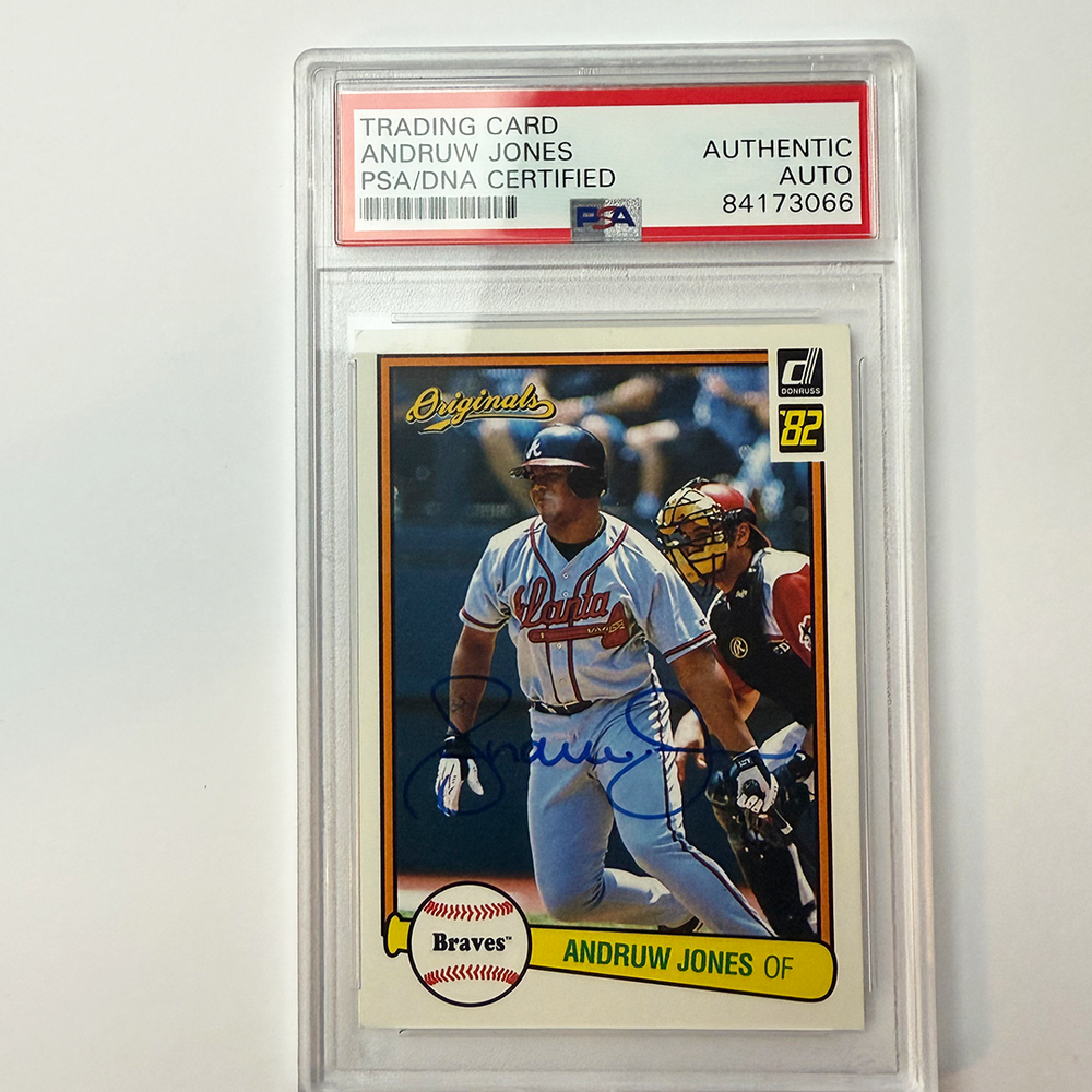 Andruw Jones Signed 2002 Donruss Originals #50 PSA Auto Authentic