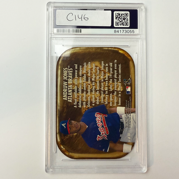 Andruw Jones Signed 1997 Metal Mining for Gold #6 PSA Auto Authentic
