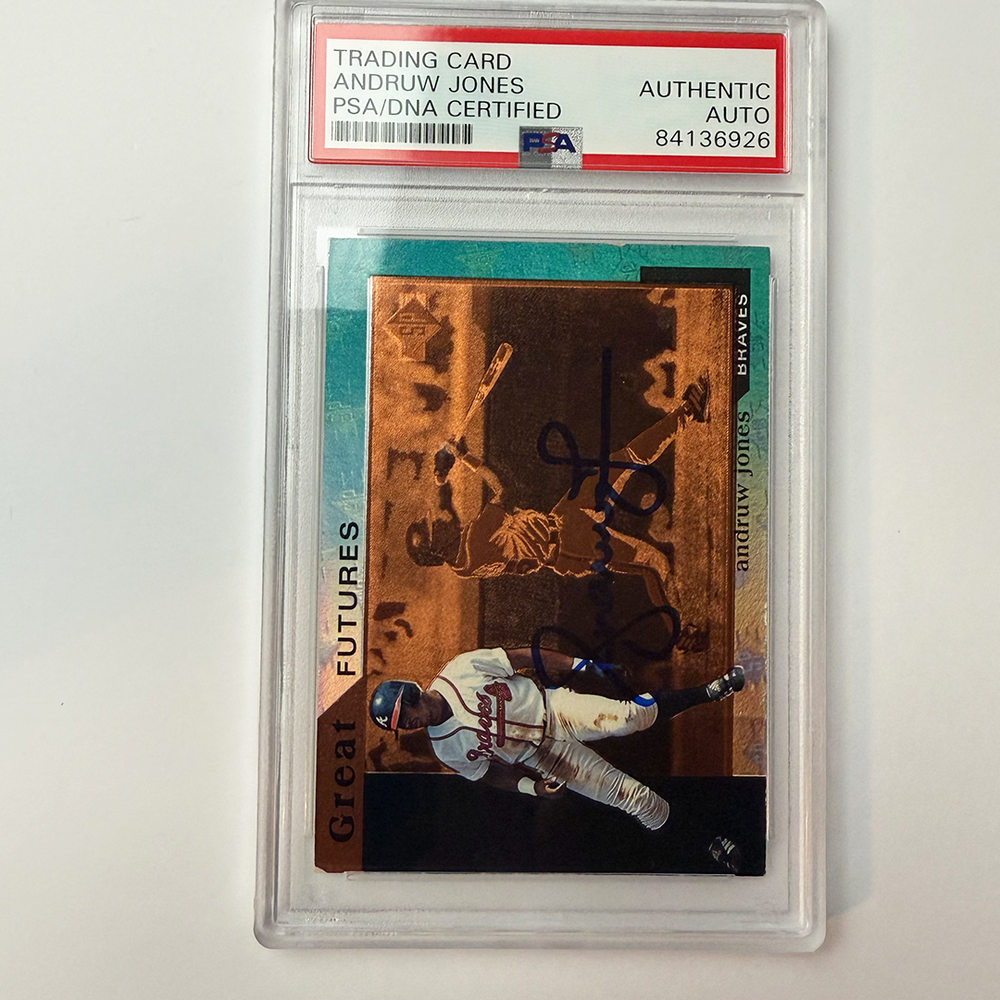 Andruw Jones Signed 1997 UpperDeck #1 PSA Auto Authentic