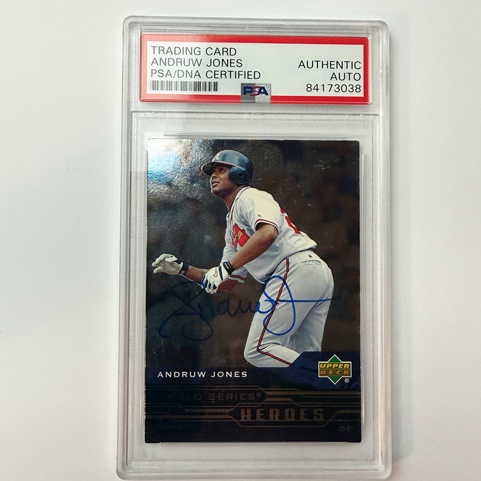 Andruw Jones Signed 2004 UpperDeck WS Heroes #WS-4 PSA Auto Authentic